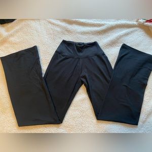 flare black leggings